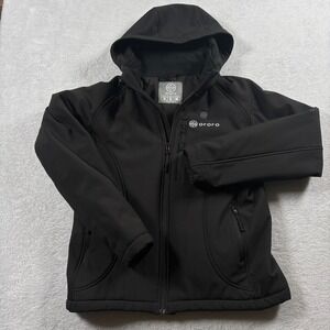 Ororo Paragon Heated Jacket Womens Small Black Detachable Hood Insulated